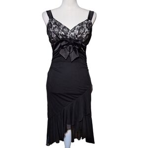 Taboo M Babydoll Sparkly Y2K 90s Prom Hoco Event Chiffon Satin Lace Dress